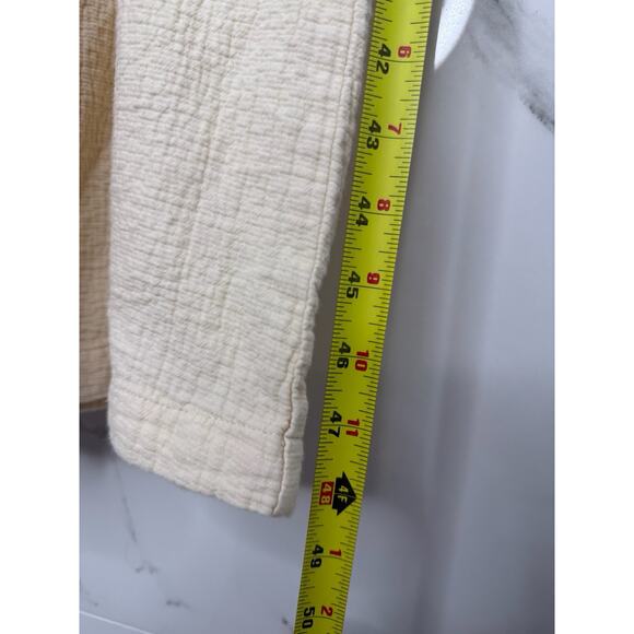 ANTHROPOLOGIE Demi Textured Jumpsuit Neutral Natural 2P Beachy Summer Boho - Picture 8 of 12